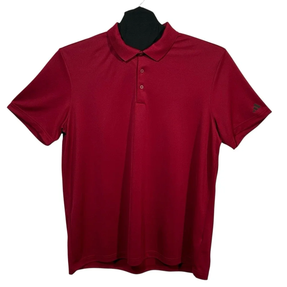 adidas Men's Golf Primegreen Performance Polo Shirt 2XL Burgundy Moisture-Wick‎